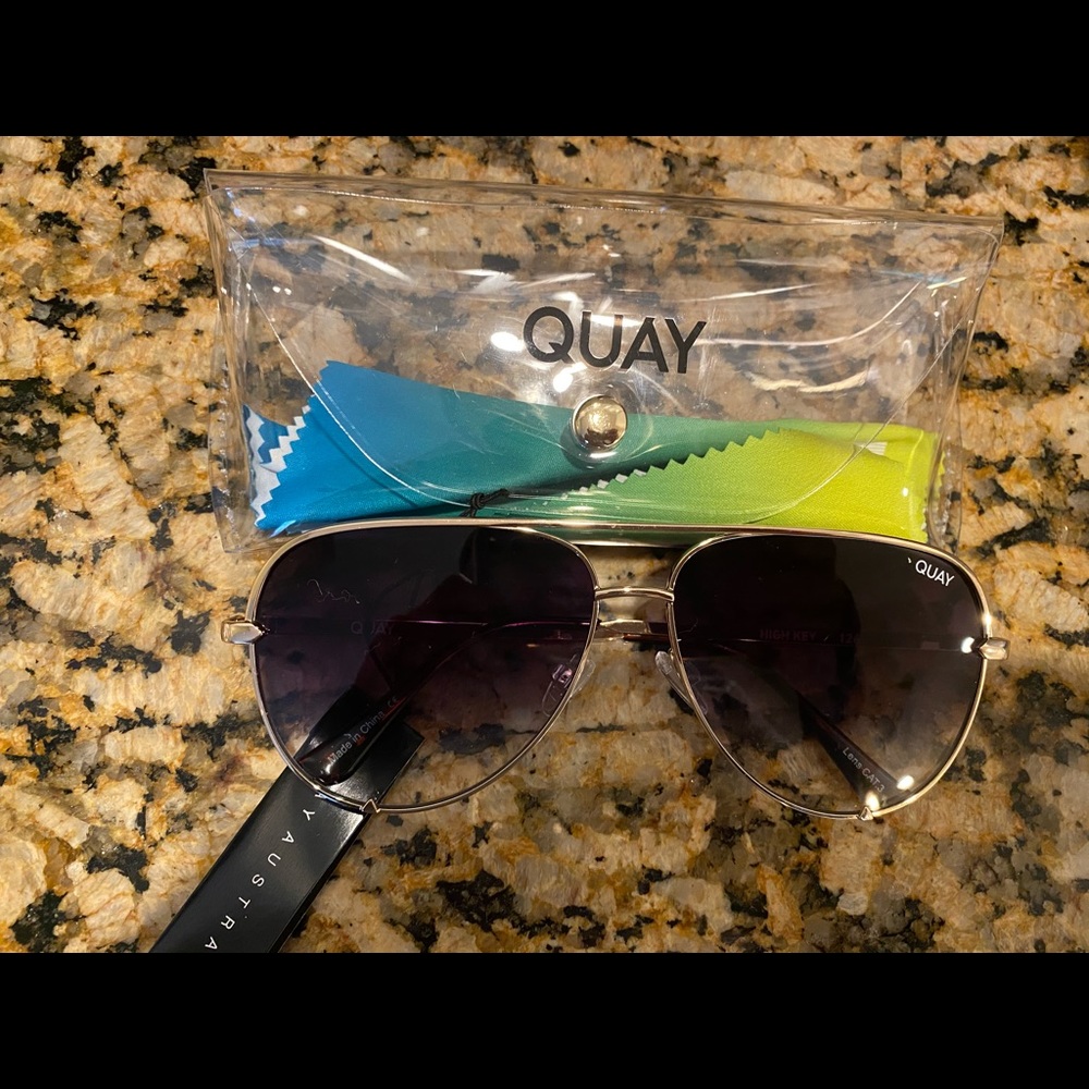 Quay Gold Rimmed sunglasses